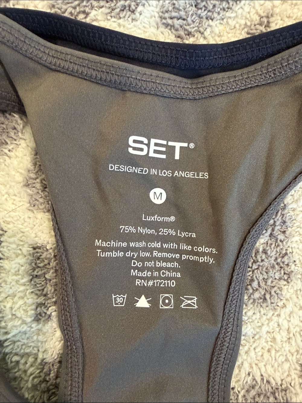 SET Active Navy Racerback Sports Bra - Picture 3 of 3